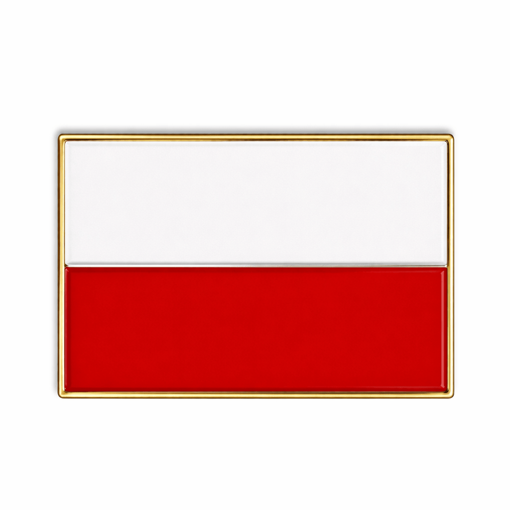Poland Flag Metal Phone Sticker With 3M Sticky Backing - StickyPins