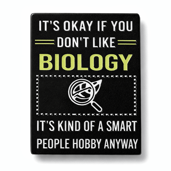 Biology Smart People Hobby Metal Phone Sticker With 3M Sticky Backing - StickyPins