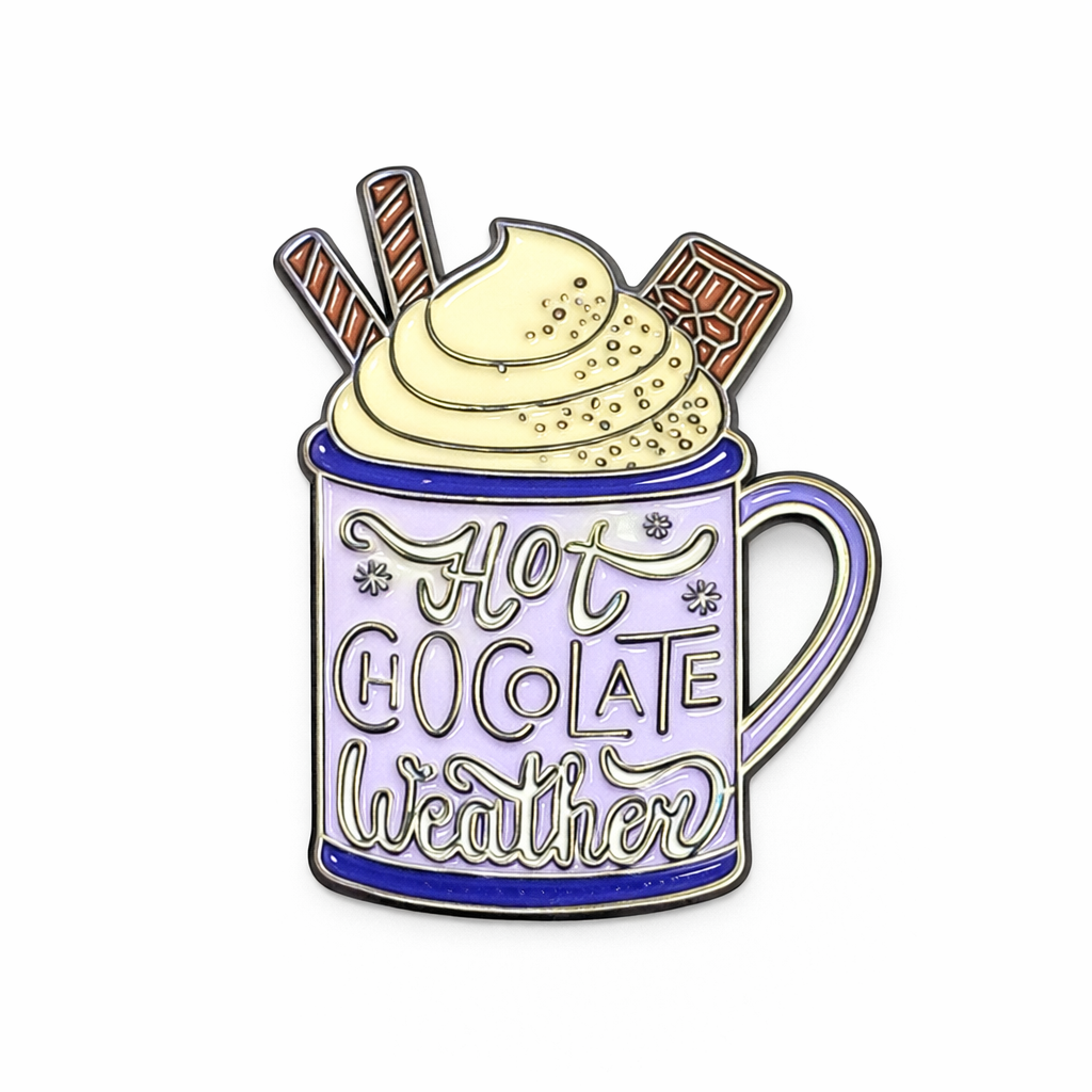 Hot Chocolate Weather Metal Phone Sticker With 3M Sticky Backing