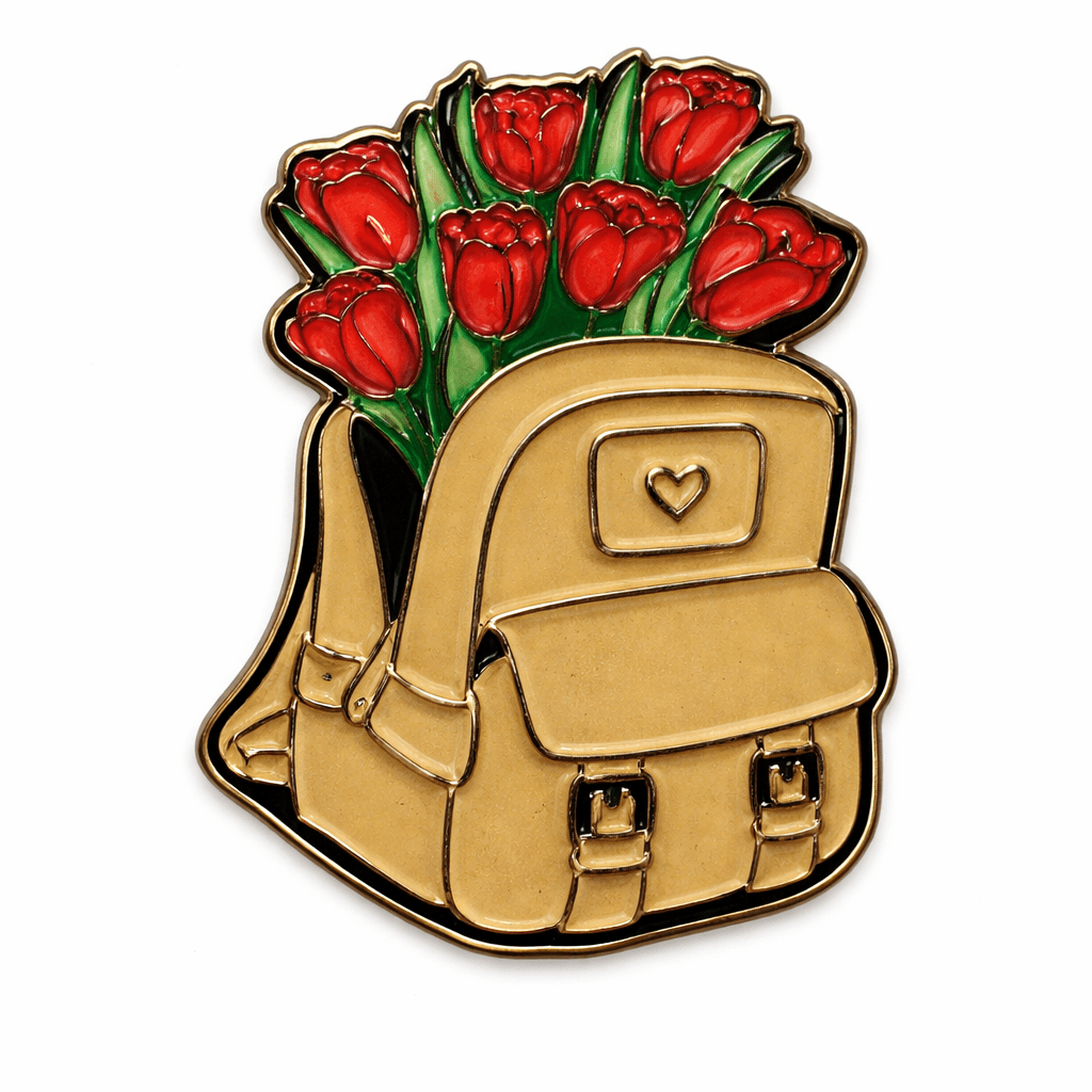 Tulips Backpack Metal Phone Sticker With 3M Sticky Backing - StickyPins