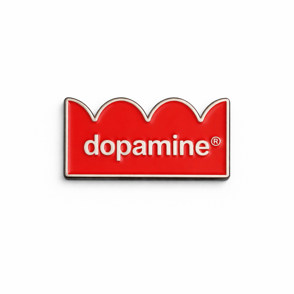 Dopamine Chart Metal Phone Sticker With 3M Sticky Backing