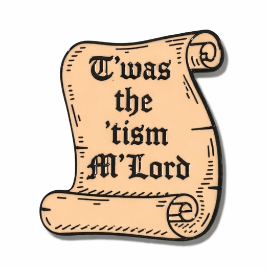 Twas The 'Tism M'Lord Metal Phone Sticker with 3M Sticky Backing - StickyPins