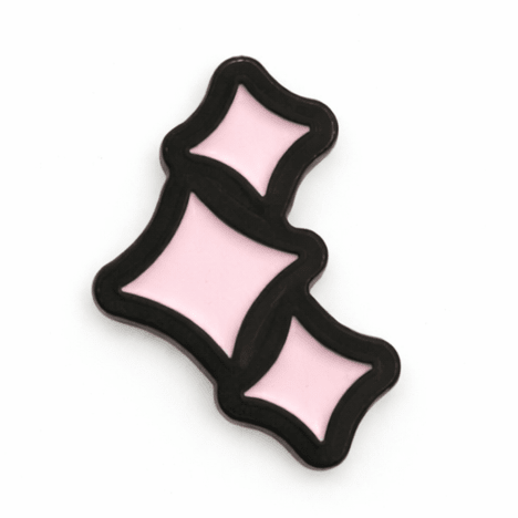 Pink Sparkles Metal Phone Sticker with 3M Sticky Backing - StickyPins
