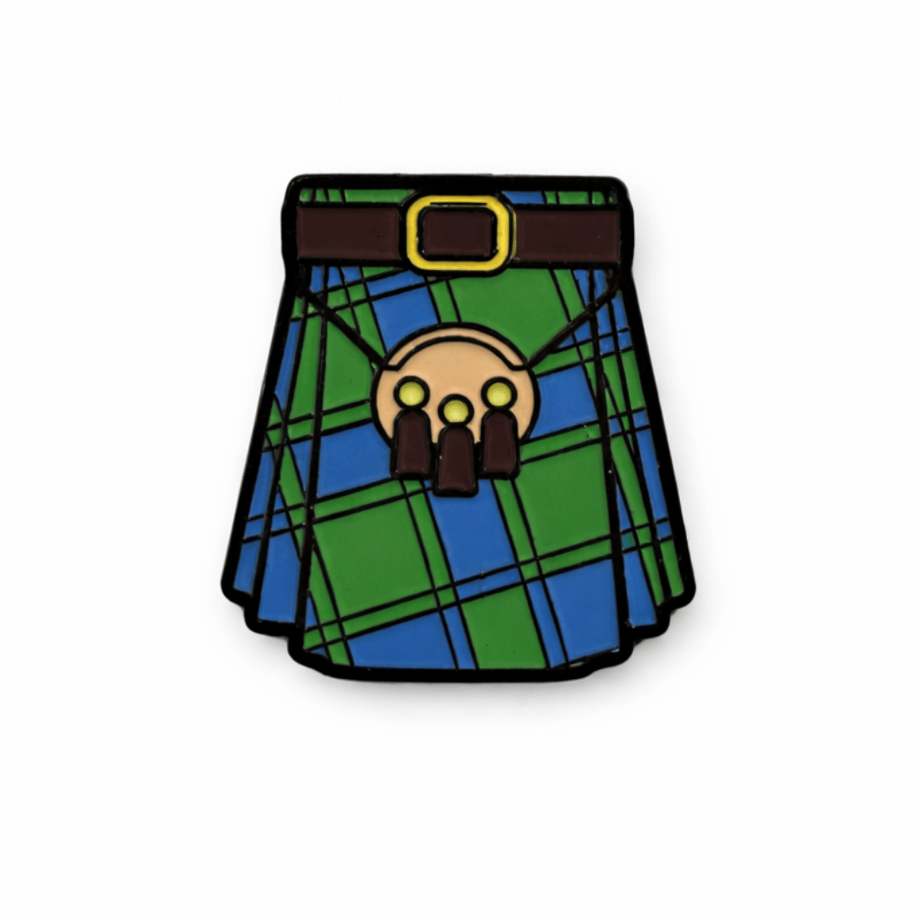 Green and Blue Kilt Metal Phone Sticker with 3M Sticky Backing - StickyPins
