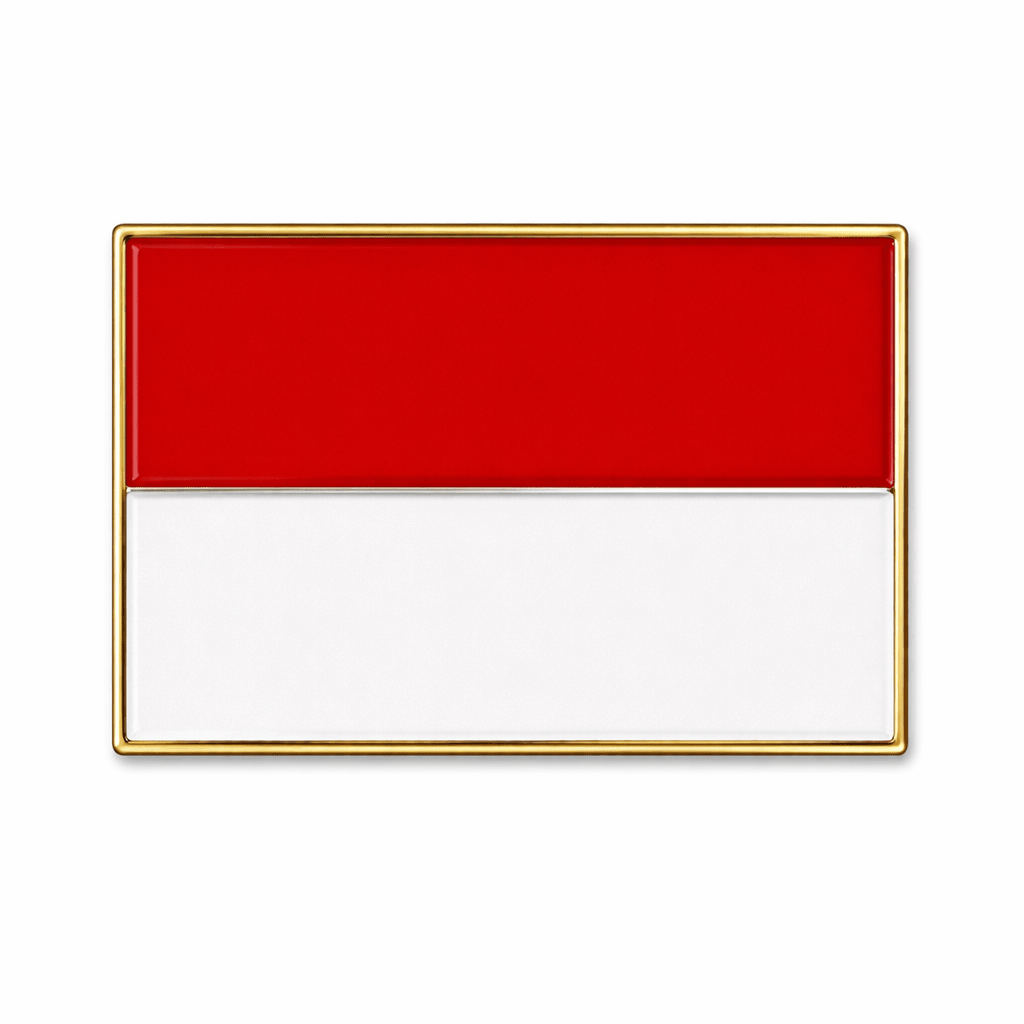 Indonesia Flag Metal Phone Sticker With 3M Sticky Backing - StickyPins