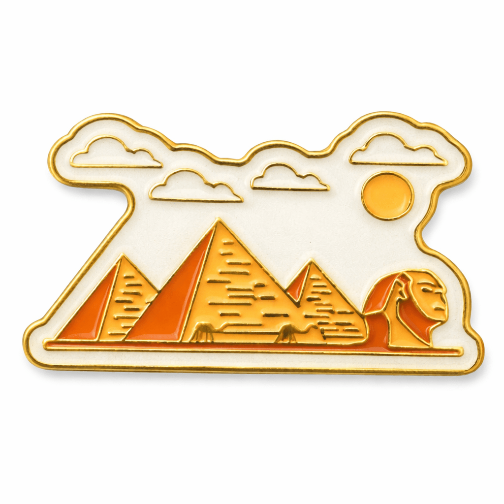 Egypt Pyramids Sphinx Metal Phone Sticker With 3M Sticky Backing - StickyPins