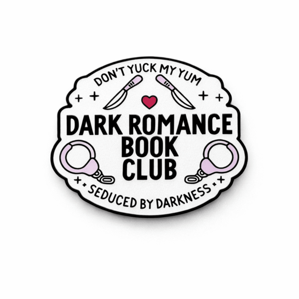 Dark Romance Book Club Metal Phone Sticker with 3M Sticky Backing - StickyPins