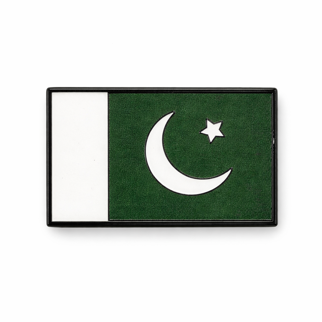 Pakistan Flag Metal Phone Sticker With 3M Sticky Backing