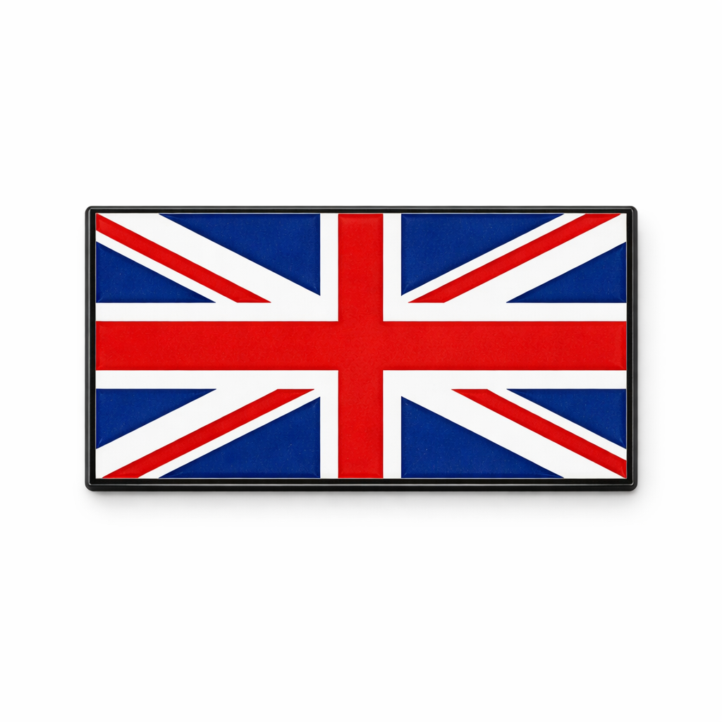 UK Flag Union Jack Metal Phone Sticker With 3M Sticky Backing