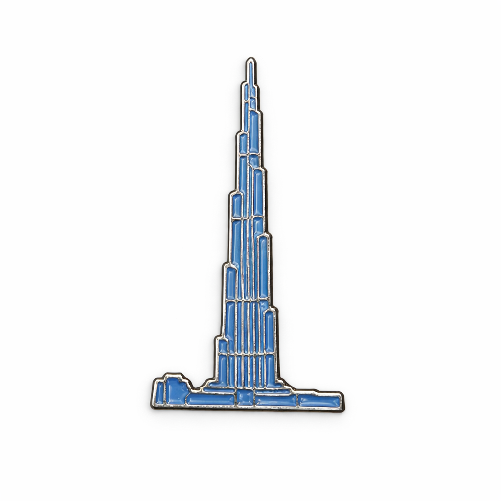 Burj Khalifa Metal Phone Sticker With 3M Sticky Backing