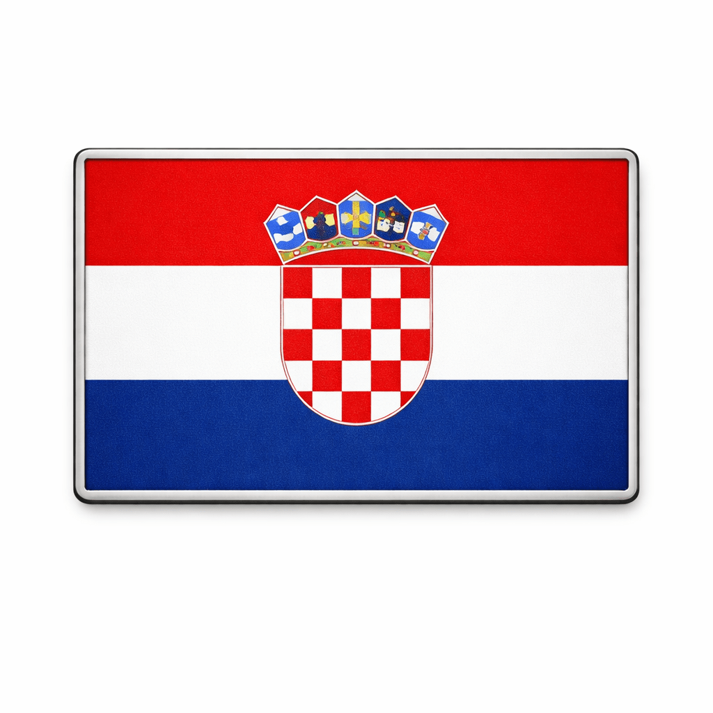 Croatia Flag Metal Phone Sticker With 3M Sticky Backing - StickyPins