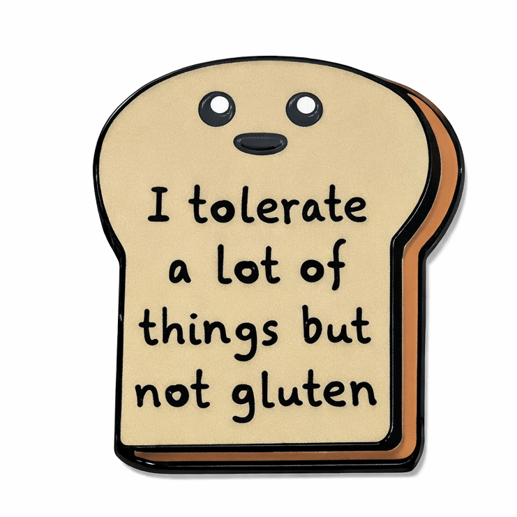 I Tolerate A Lot Of Things But Not Gluten Metal Phone Sticker with 3M Sticky Backing - StickyPins