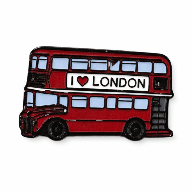 I Love London Bus Metal Phone Sticker With 3M Sticky Backing - StickyPins