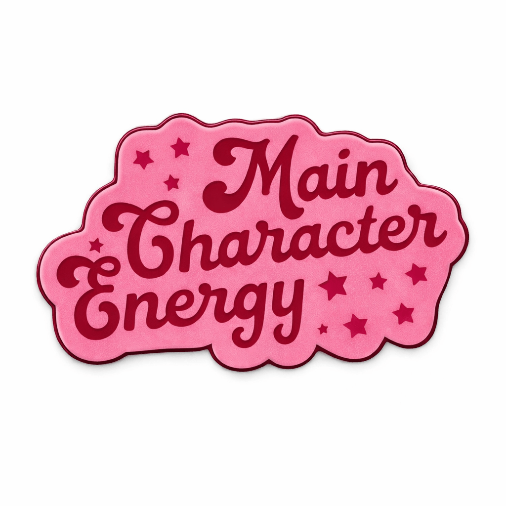 Main Character Energy Metal Phone Sticker With 3M Sticky Backing - StickyPins