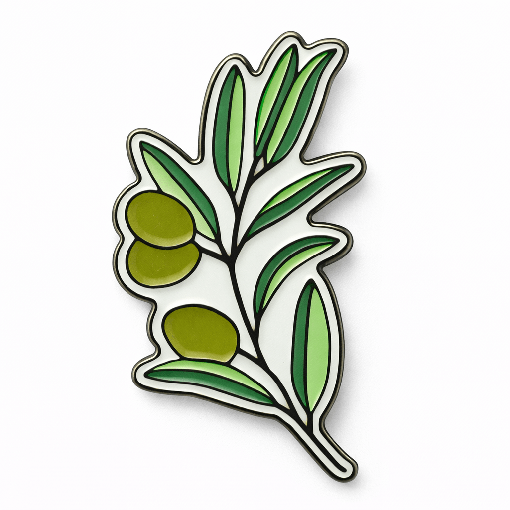 Olive Branch Metal Phone Sticker With 3M Sticky Backing - StickyPins