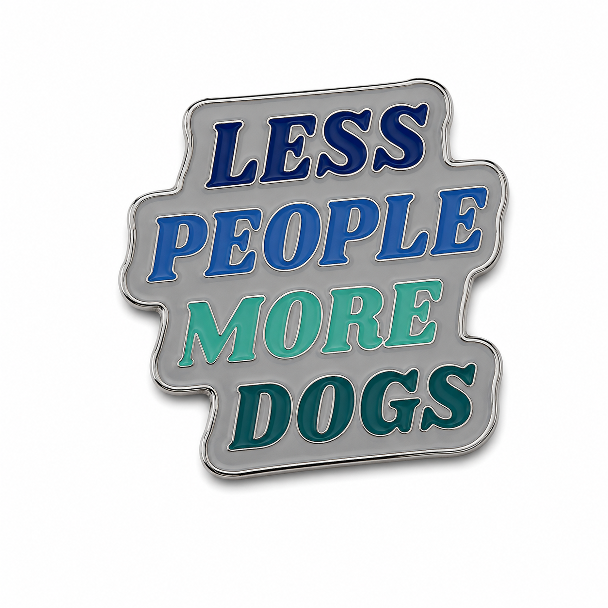 Less People More Dogs Metal Phone Sticker With 3M Sticky Backing