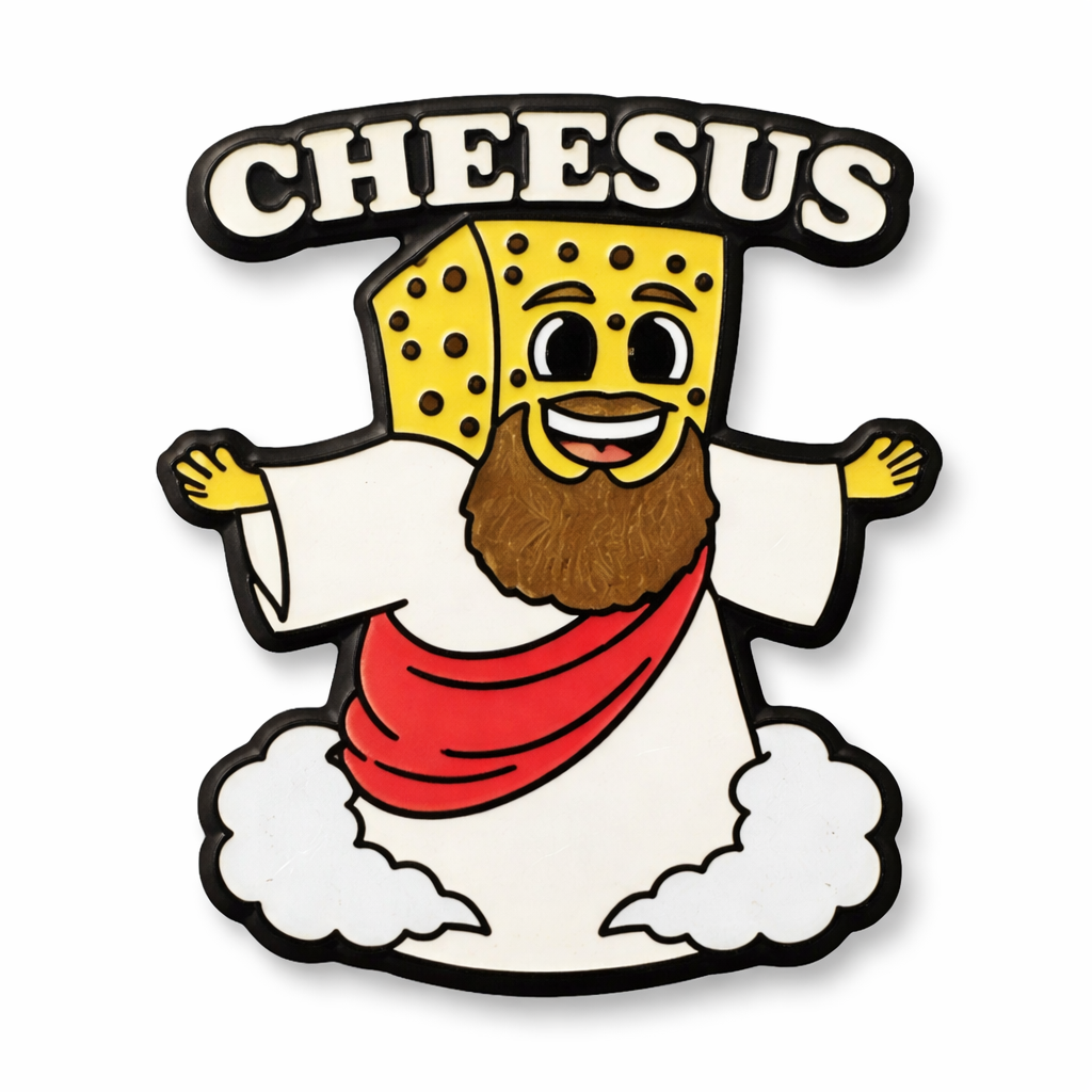 Cheesus Metal Phone Sticker With 3M Sticky Backing