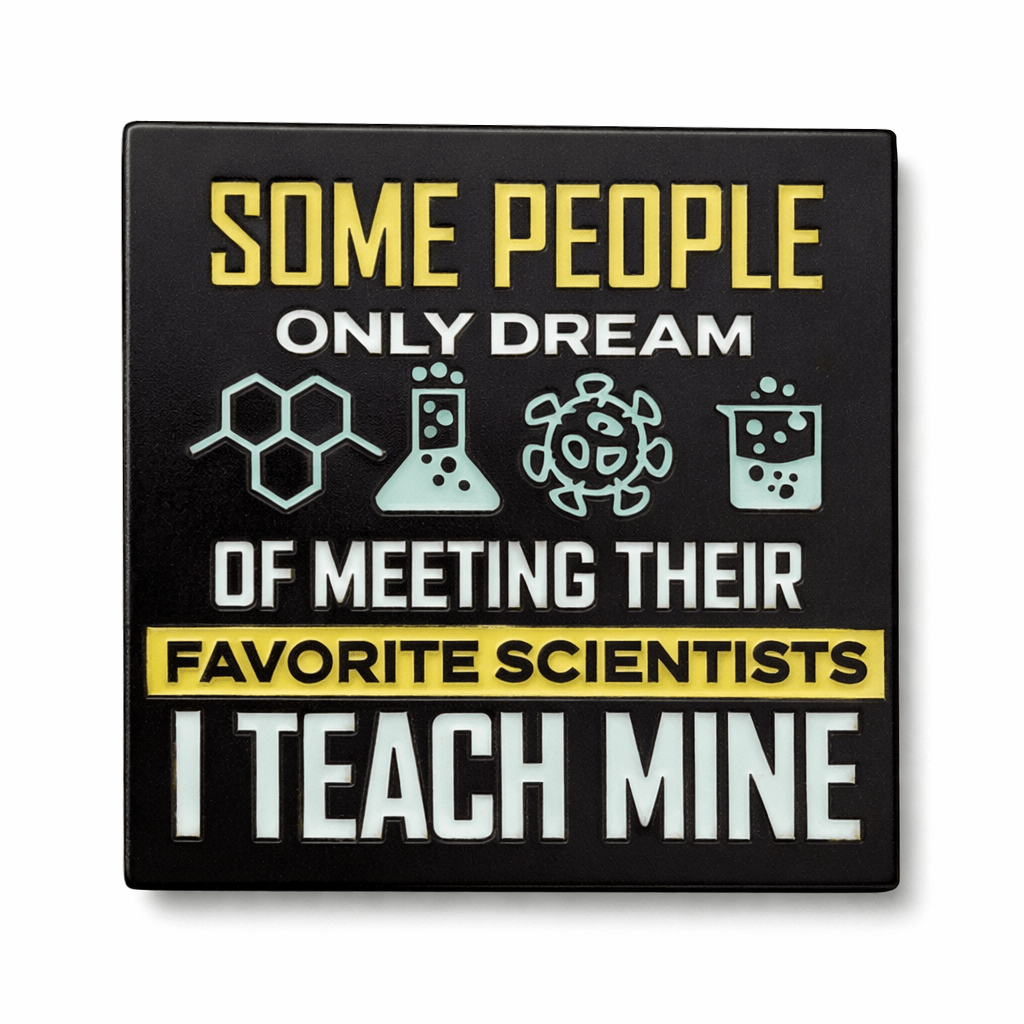Science Teacher I Teach Mine Metal Phone Sticker With 3M Sticky Backing - StickyPins