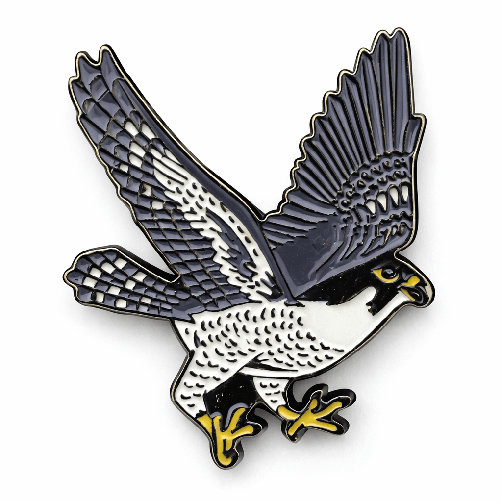 Grey Falcon Metal Phone Sticker With 3M Sticky Backing - StickyPins