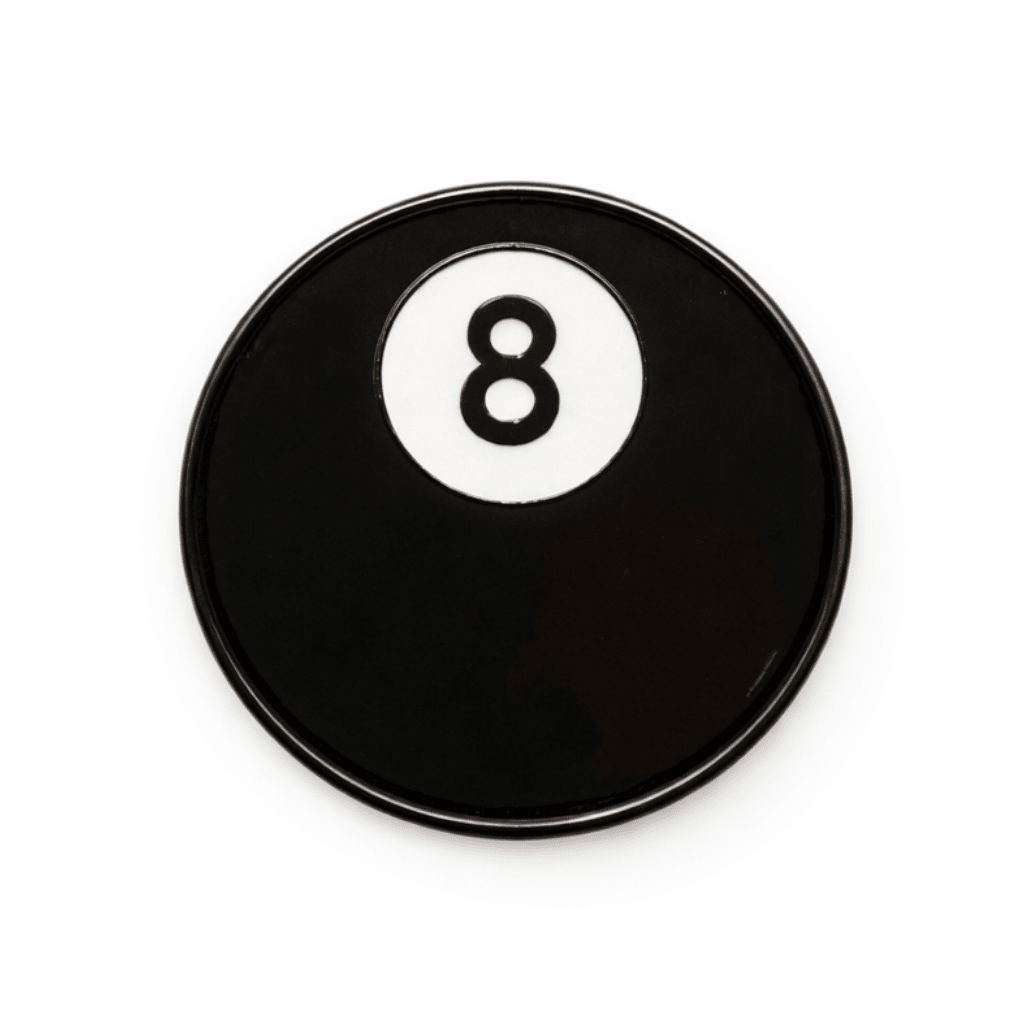 8 Ball Metal Phone Sticker with 3M Sticky Backing - StickyPins