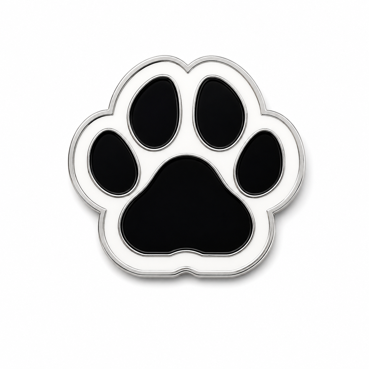 Dog Paw Print Metal Phone Sticker With 3M Sticky Backing
