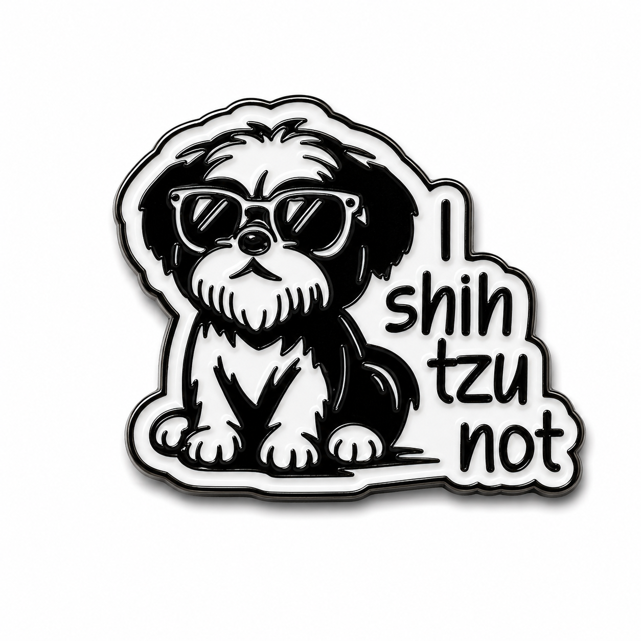 I Shih Tzu Not Metal Phone Sticker With 3M Sticky Backing