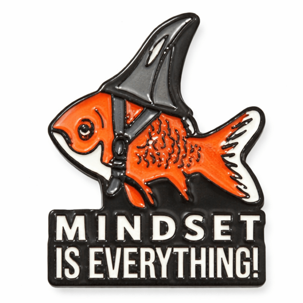 Mindset Is Everything Metal Phone Sticker with 3M Sticky Backing - StickyPins
