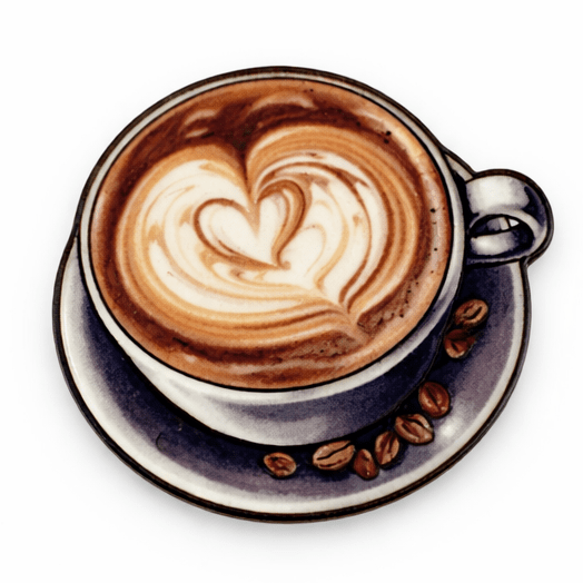 Coffee Metal Phone Stickers With 3M Sticky Backing
