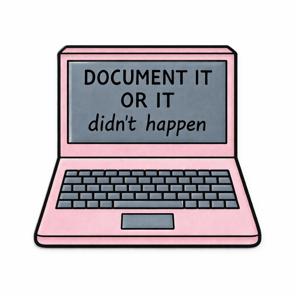 Document It Or It Didn’t Happen Metal Phone Sticker With 3M Sticky Backing - StickyPins