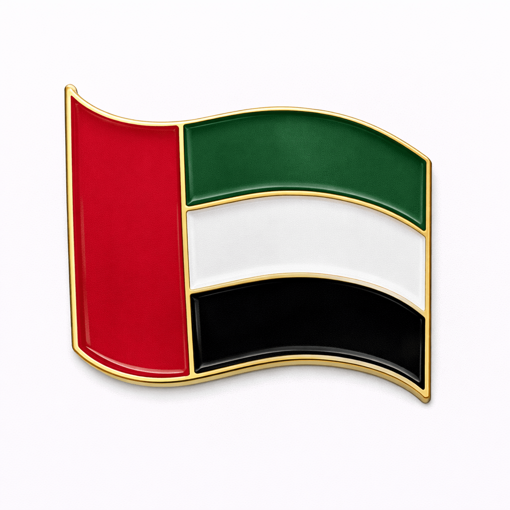 UAE Flag Metal Phone Sticker With 3M Sticky Backing - StickyPins