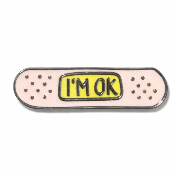 I'm OK Plaster Metal Phone Sticker with 3M Sticky Backing - StickyPins