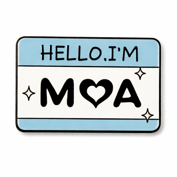 Hello, I’m MOA Metal Phone Sticker With 3M Sticky Backing - StickyPins