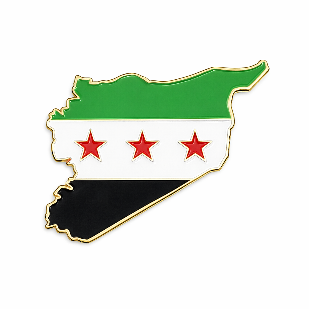 Syria Map Flag Metal Phone Sticker With 3M Sticky Backing