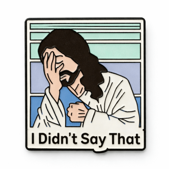 I Didn’t Say That Jesus Facepalm Metal Phone Sticker With 3M Sticky Backing - StickyPins