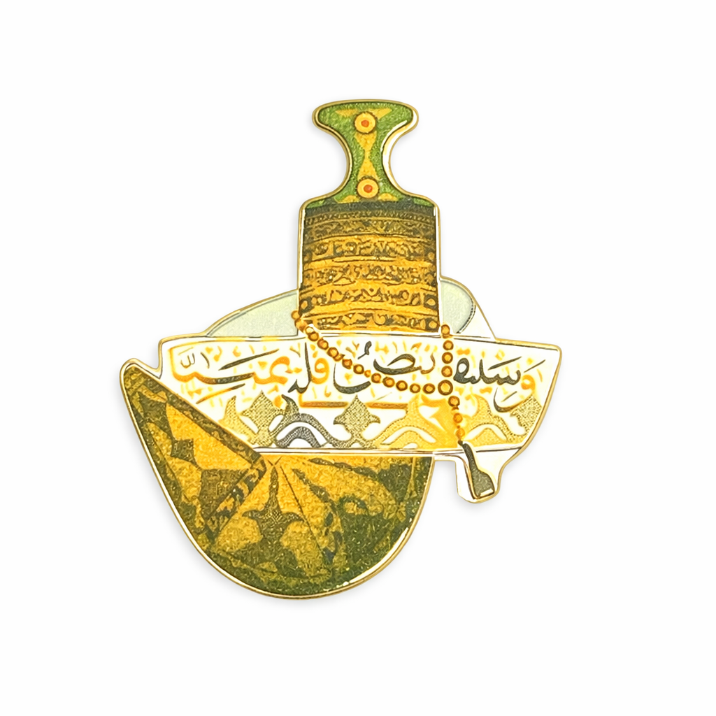 ملصق هاتف معدني خنجر عماني مع لاصق 3M