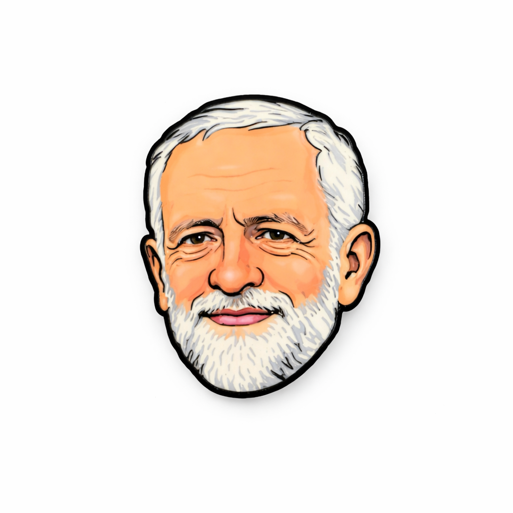 Jeremy Corbyn Metal Phone Sticker With 3M Sticky Backing