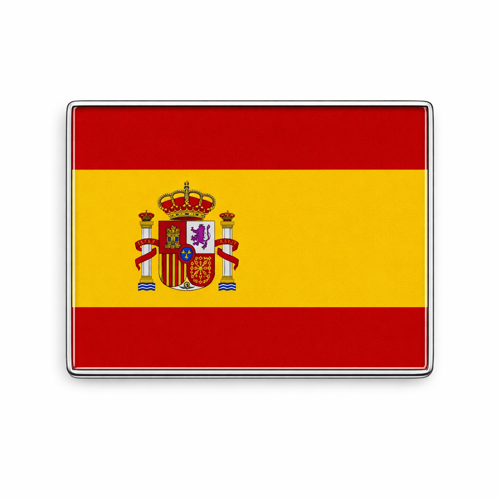 Spain Flag Metal Phone Sticker With 3M Sticky Backing - StickyPins