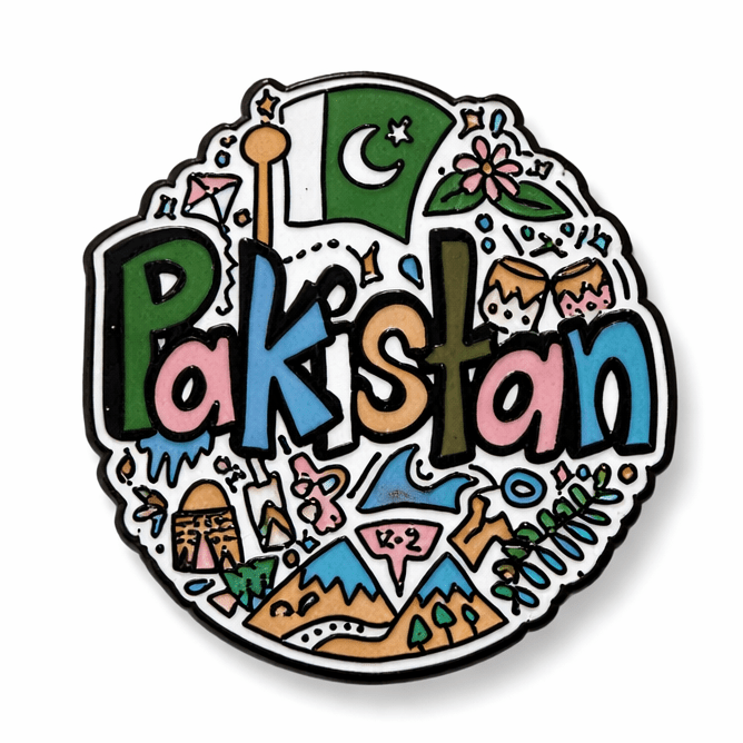 Pakistan Metal Phone Sticker With 3M Sticky Backing - StickyPins