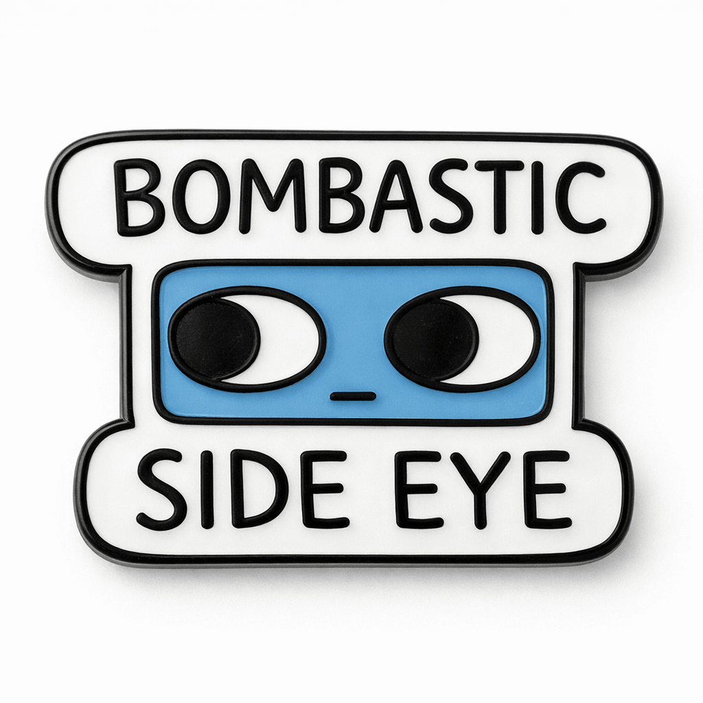 Bombastic Side Eye Metal Phone Sticker With 3M Sticky Backing - StickyPins