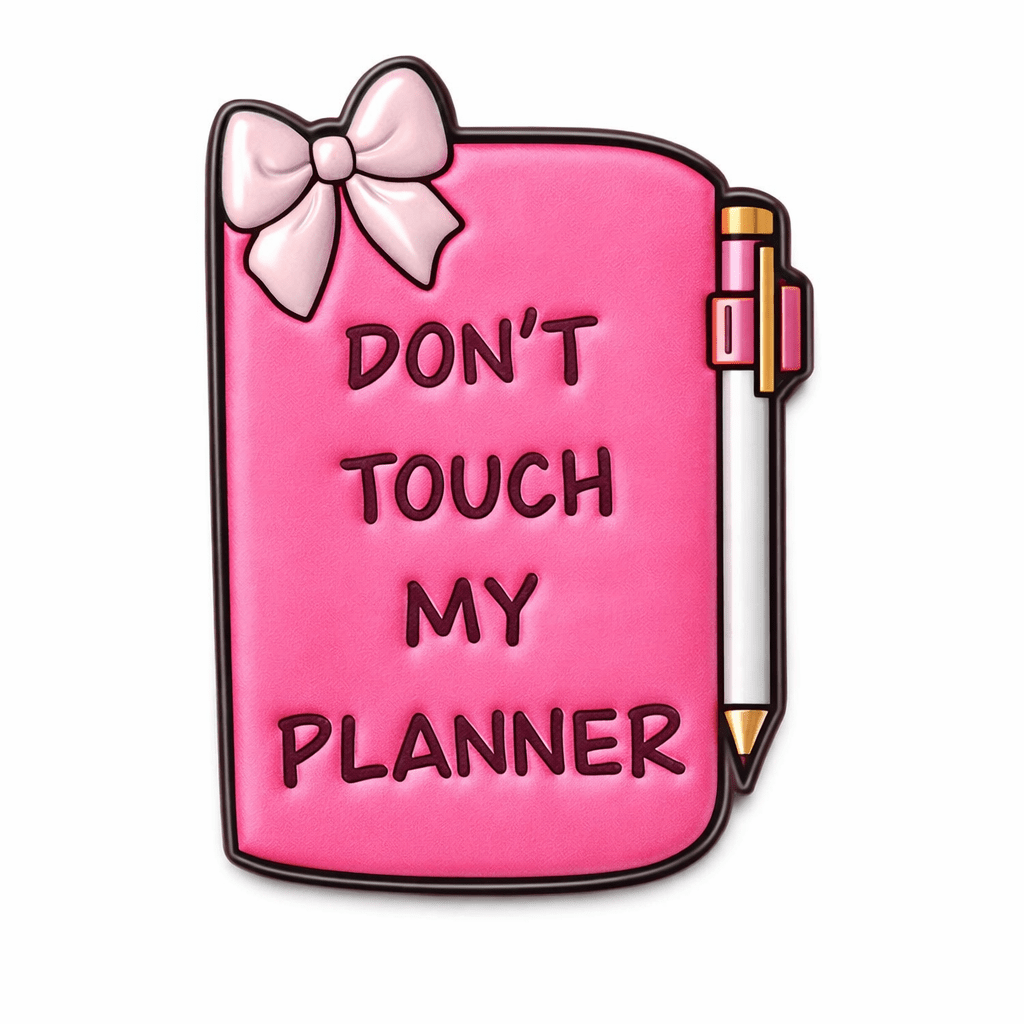 Don’t Touch My Planner Metal Phone Sticker With 3M Sticky Backing - StickyPins