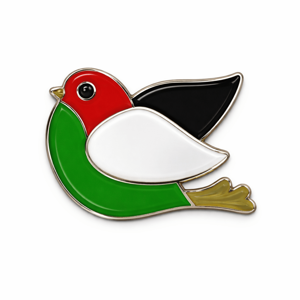 Palestine Peace Dove Metal Phone Sticker With 3M Sticky Backing - StickyPins