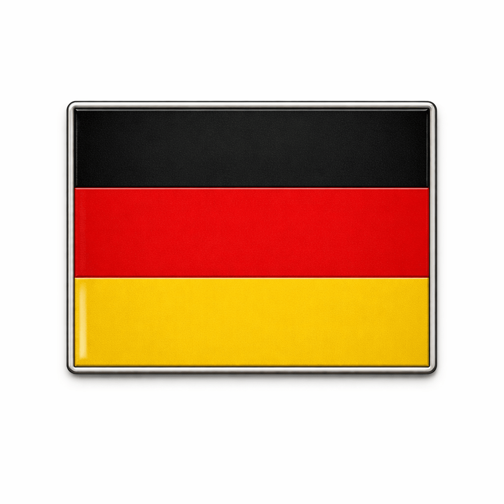 Germany Flag Metal Phone Sticker With 3M Sticky Backing - StickyPins