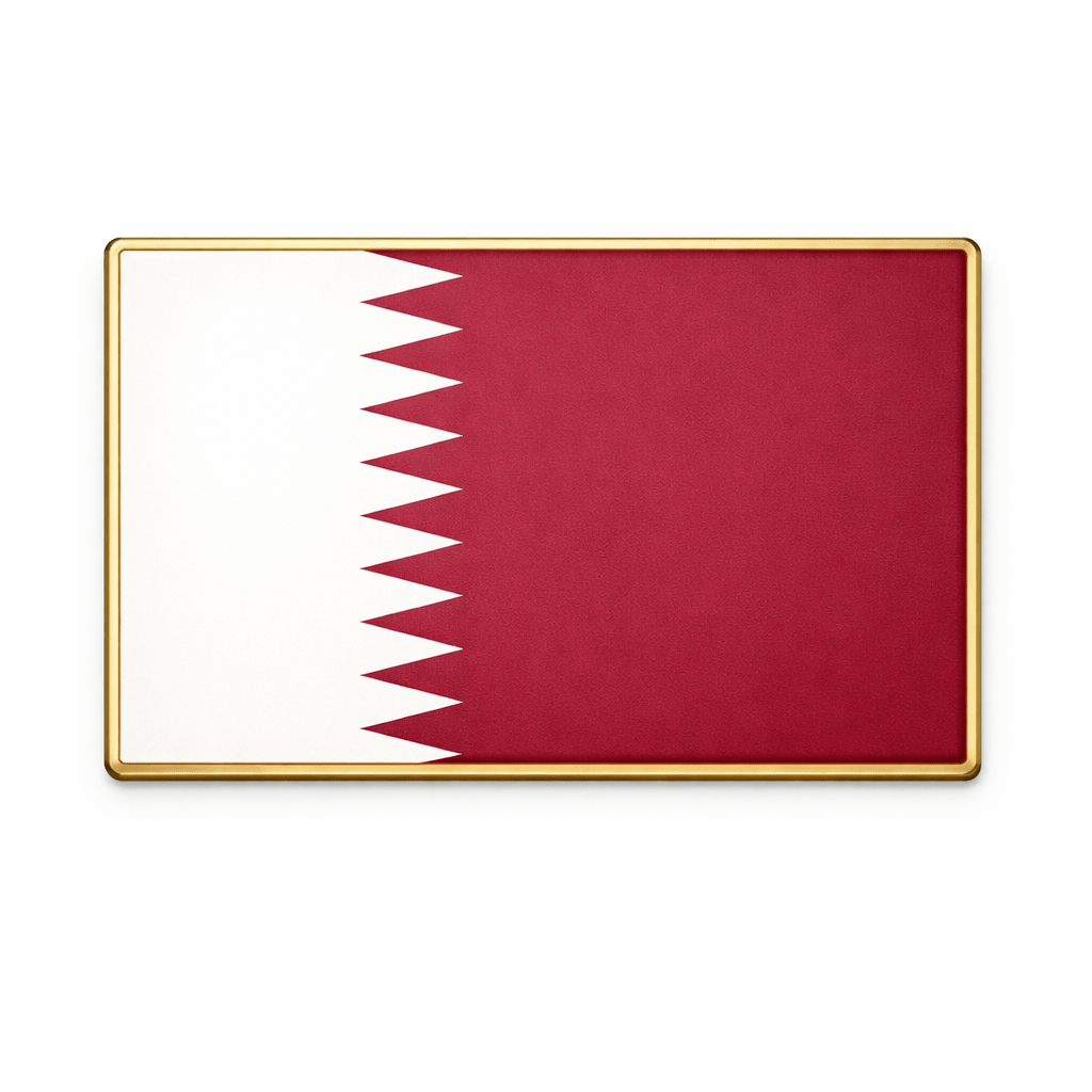 Qatar Flag Metal Phone Sticker With 3M Sticky Backing - StickyPins