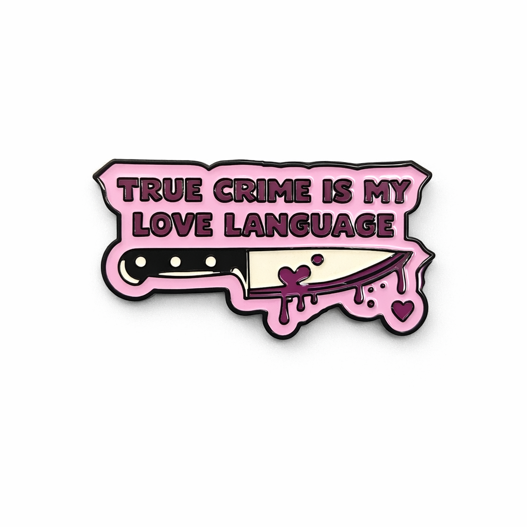 True Crime Is My Love Language Metal Phone Sticker With 3M Sticky Backing