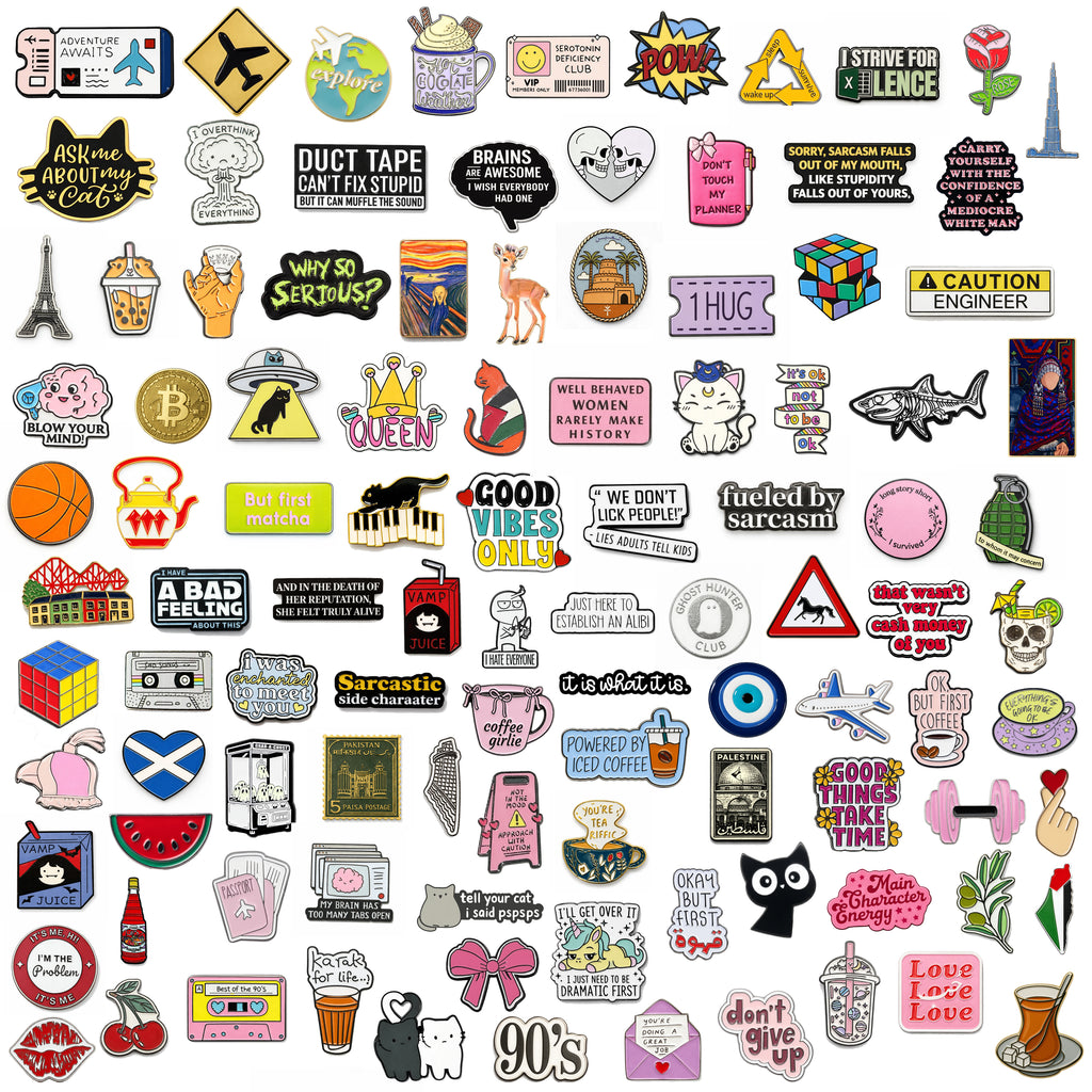 Mystery Pack Bulk Metal Phone Stickers (No Duplicates)